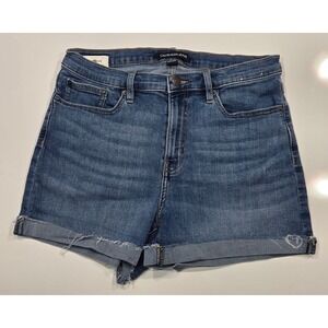 Calvin Klein Jeans Womens Denim‎ Shorts High Rise Cuffed Blue Size 10